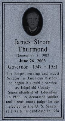 James Strom Thurmond Marker. Click for full size. James Strom Thurmond Marker image. Click for full size.