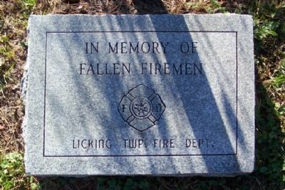 Licking Township Fallen Firemen Marker. Click for full size. Licking Township Fallen Firemen Marker image. Click for full size.