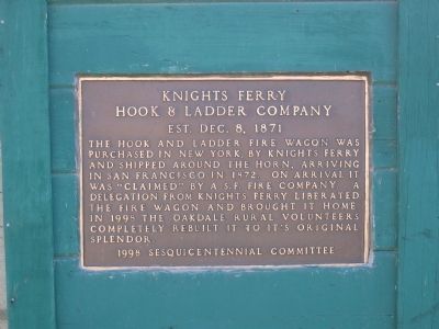 Knights Ferry Hook & Ladder Marker image. Click for full size.