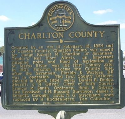 Charlton County Marker image. Click for full size.