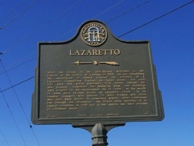 Lazaretto Marker. Click for full size. Lazaretto Marker image. Click for full size.