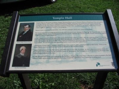 Temple Hall Marker. Click for full size. Temple Hall Marker image. Click for full size.