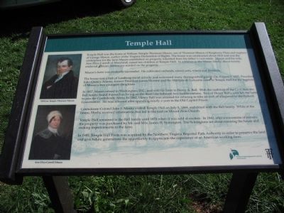 Temple Hall Marker image. Click for full size.