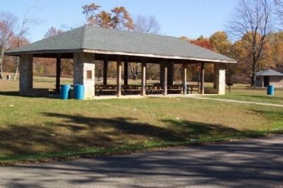 Picnic Pavilion with Polished Flint Marker. Click for full size. Picnic Pavilion with Polished Flint Marker image. Click for full size.