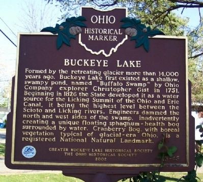 Buckeye Lake Marker (side A) image. Click for full size.