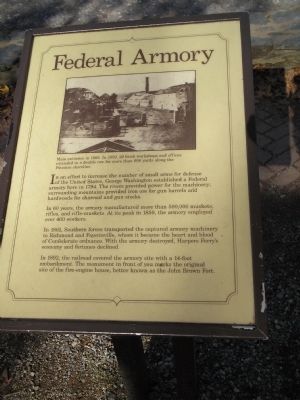 Federal Armory Marker image. Click for full size.