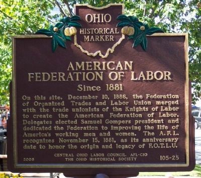 American Federation of Labor Marker image. Click for full size.