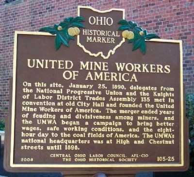 United Mine Workers of America Marker image. Click for full size.