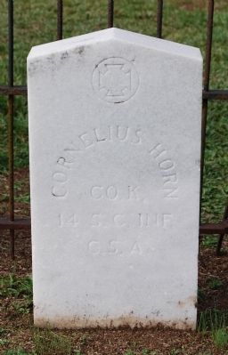 Cornelius Horn Tombstone. Click for full size. Cornelius Horn Tombstone image. Click for full size.