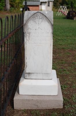 Lucinda Horn Tombstone - South Side. Click for full size. Lucinda Horn Tombstone - South Side image. Click for full size.