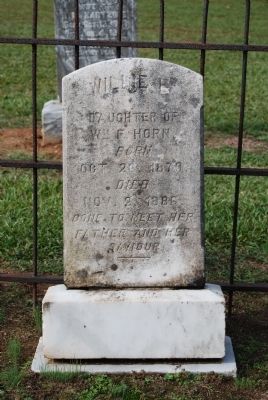 Willie Horn Tombstone. Click for full size. Willie Horn Tombstone image. Click for full size.