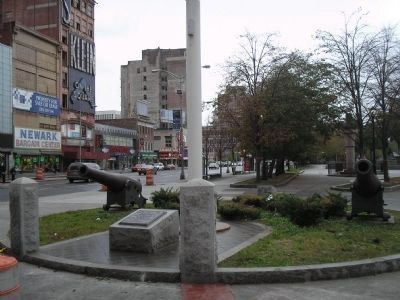This Liberty Pole Marker at Military Park image. Click for full size.