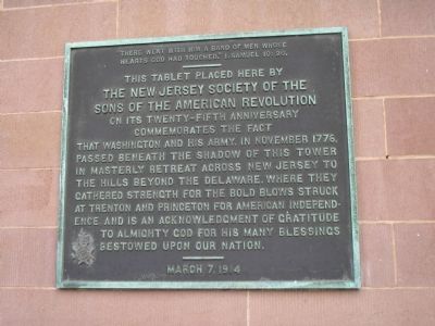 Washington Passed Beneath this Tower Marker image. Click for full size.