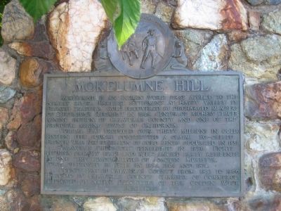 Mokelumne Hill Marker. Click for full size. Mokelumne Hill Marker image. Click for full size.