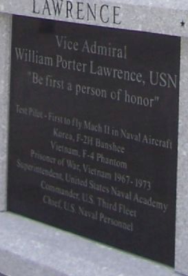Vice Admiral William Porter Lawrence, USN Marker - Panel 1 image. Click for full size.