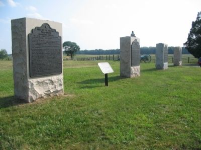 Tablets at the Northwest Corner of the Peach Orchard image. Click for full size.