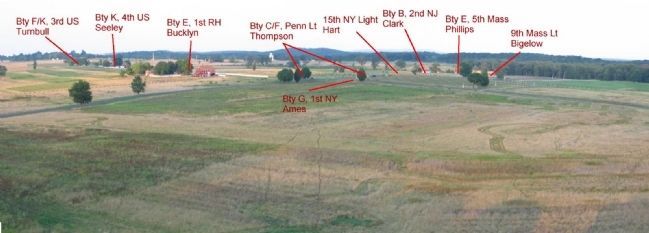 Peach Orchard Salient Artillery Positions image. Click for full size.