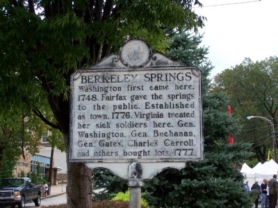 Berkeley Springs Marker image. Click for full size.
