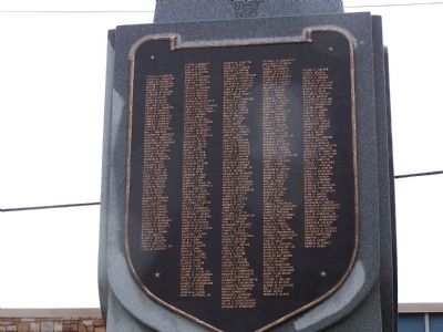 World War II Names (Side A). Click for full size. World War II Names (Side A) image. Click for full size.