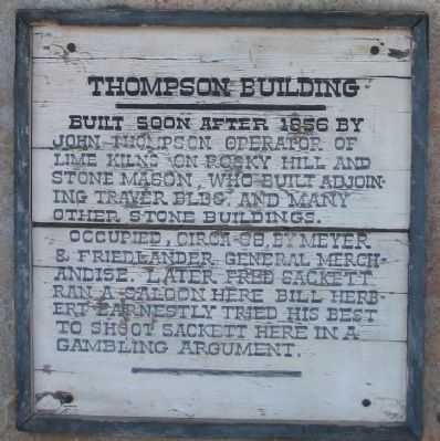 Thompson Building Marker image. Click for full size.