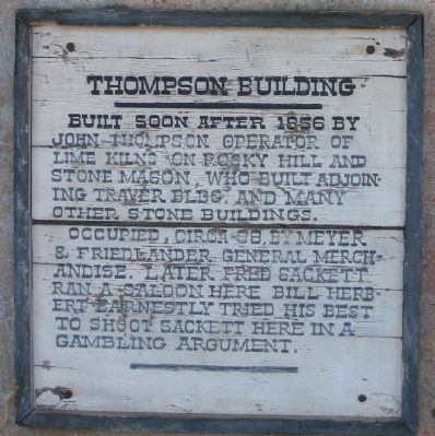 Thompson Building Marker. Click for full size. Thompson Building Marker image. Click for full size.