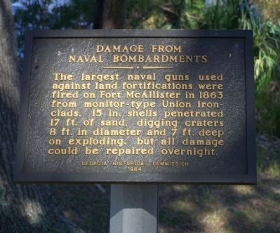 Damage From Naval Bombardments Marker image. Click for full size.