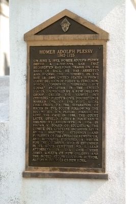 Homer Adolph Plessy Marker image. Click for full size.