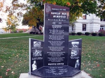 Whitley County Korean War Memorial Marker image. Click for full size.