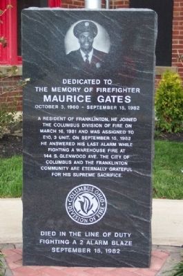Maurice Gates Memorial. Click for full size. Maurice Gates Memorial image. Click for full size.