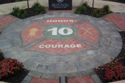 Firefighter Symbol at Memorial image. Click for full size.