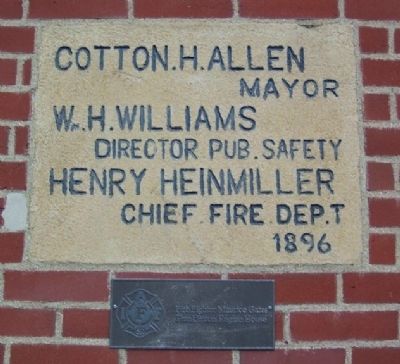 Original Fire Station No. 10 Marker. Click for full size. Original Fire Station No. 10 Marker image. Click for full size.