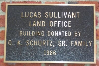 Lucas Sullivant Land Office Marker image. Click for full size.