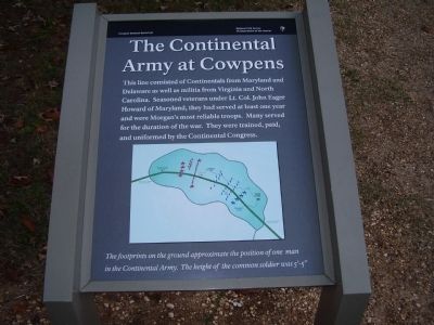 The Continental Army at cowpens Marker image. Click for full size.