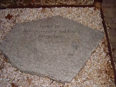 Stand in a Revolutionary soldier's footprints. image. Click for full size.