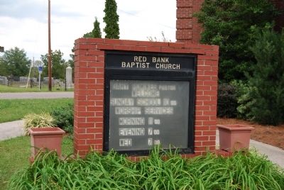 Red Bank Baptist Church Sign image. Click for full size.