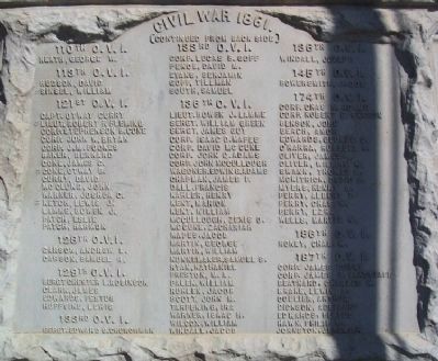 Jerome Township Civil War Memorial South Face. Click for full size. Jerome Township Civil War Memorial South Face image. Click for full size.
