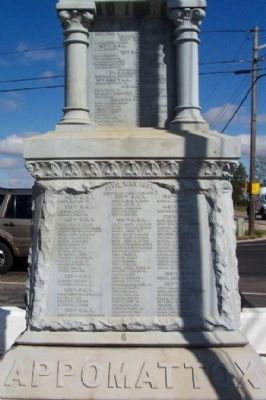 Jerome Township Civil War Memorial South Face. Click for full size. Jerome Township Civil War Memorial South Face image. Click for full size.