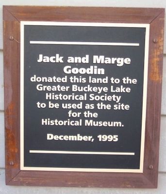 Greater Buckeye Lake Museum Land Donation Marker image. Click for full size.