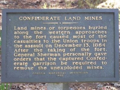 Confederate Land Mines Marker image. Click for full size.