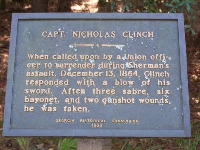 Capt. Nicholas Clinch Marker image. Click for full size.