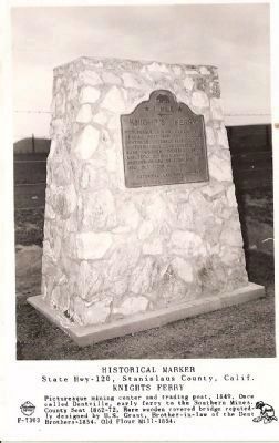 Knight's Ferry Marker. Click for full size. Knight's Ferry Marker image. Click for full size.