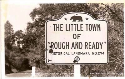 Little Town of Rough and Ready. Click for full size. Little Town of Rough and Ready image. Click for full size.