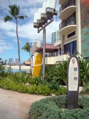 Rainbow Tower & Hilton Lagoon Marker image. Click for full size.