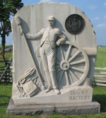 15th New York Battery Monument. Click for full size. 15th New York Battery Monument image. Click for full size.
