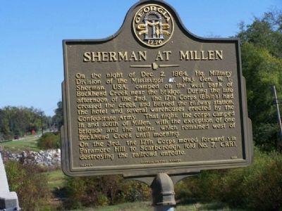 Sherman at Millen Marker. Click for full size. Sherman at Millen Marker image. Click for full size.