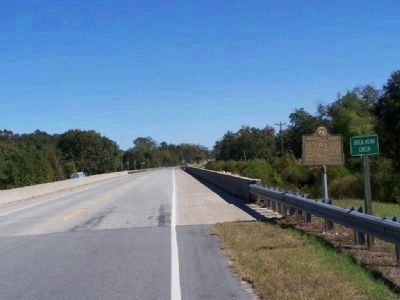 Sherman at Millen Marker, looking east on Ga 17, todays Buckhead Creek bridge. Click for full size. Sherman at Millen Marker, looking east on Ga 17, todays Buckhead Creek bridge image. Click for full size.