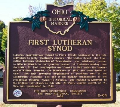 First Lutheran Synod Marker image. Click for full size.