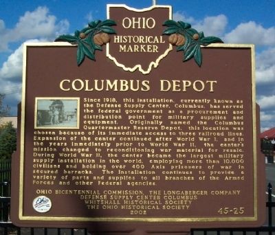 Columbus Depot Marker image. Click for full size.