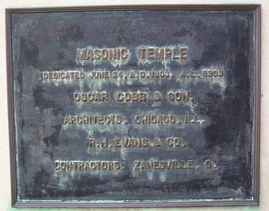 Masonic Temple Dedication Marker