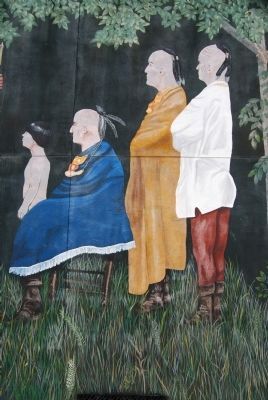 Mural Detail - Cherokee Chief<br>Witnessing the Treaty. Click for full size. Mural Detail - Cherokee Chief<br>Witnessing the Treaty image. Click for full size.